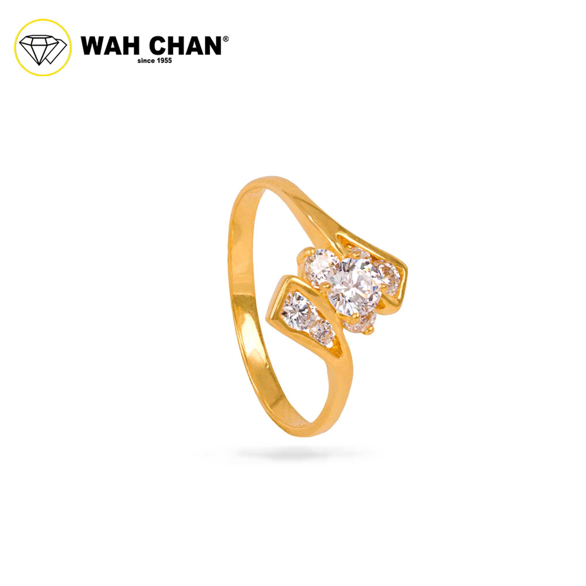 Wah Chan 585/14K Gold Ring - Cincin Zirconia WR083