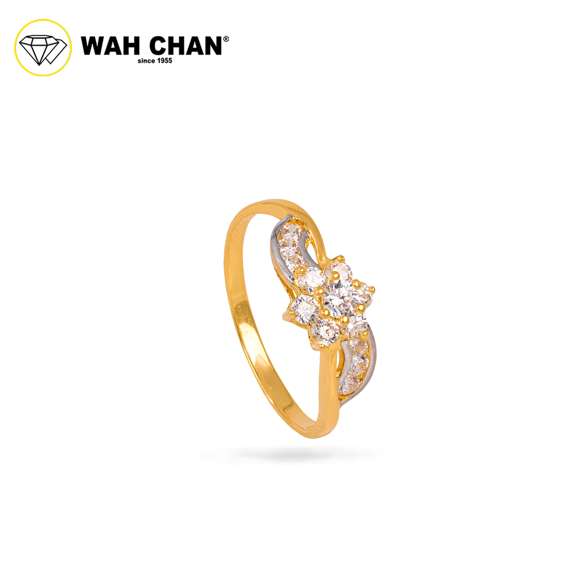 Wah Chan 585/14K Gold Ring - Cincin Zirconia WR095