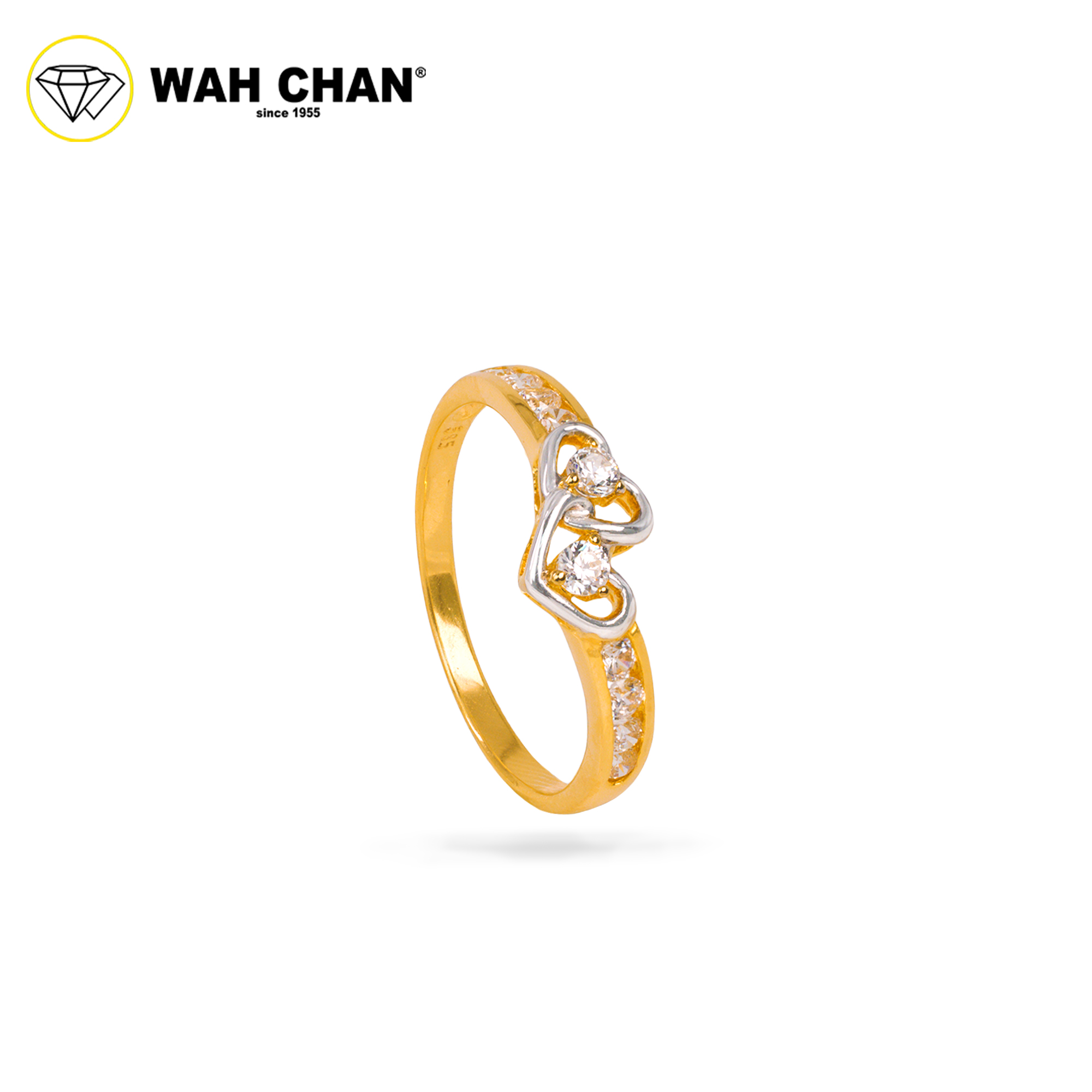 Wah Chan 585/14K Gold Ring - Cincin Zirconia WR096