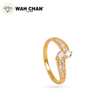 Wah Chan 585/14K Gold Ring - Cincin Zirconia WR133