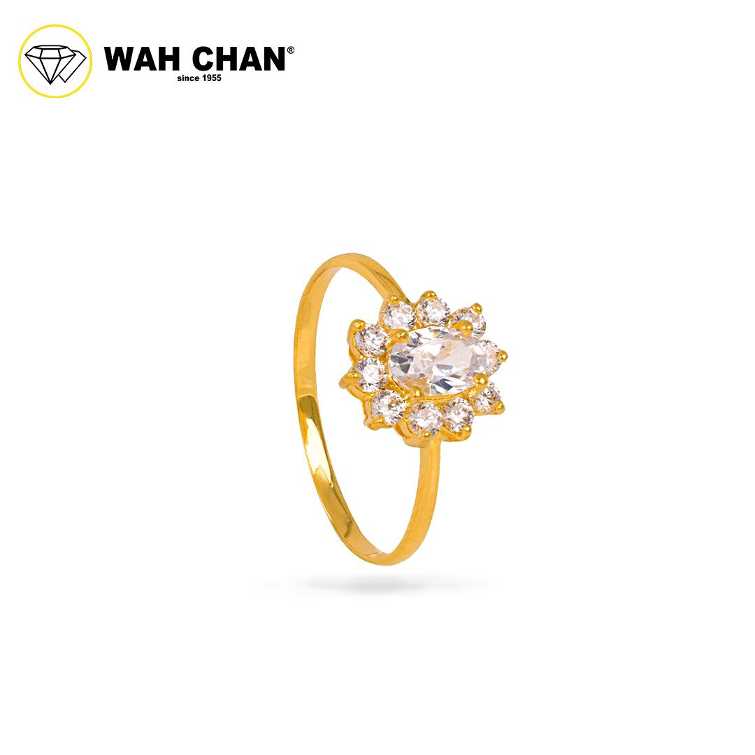 Wah Chan 585/14K Gold Ring - Cincin Zirconia WR152