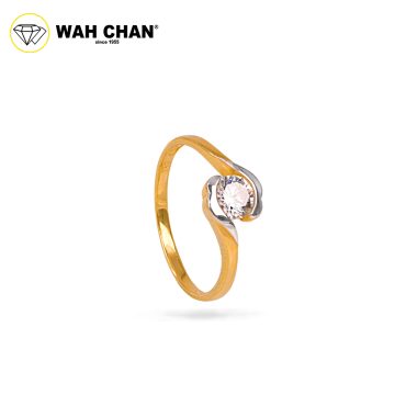 Wah Chan 585/14K Gold Ring - Cincin Zirconia WR249