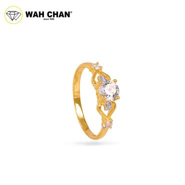 Wah Chan 585/14K Gold Ring - Cincin Zirconia WR270
