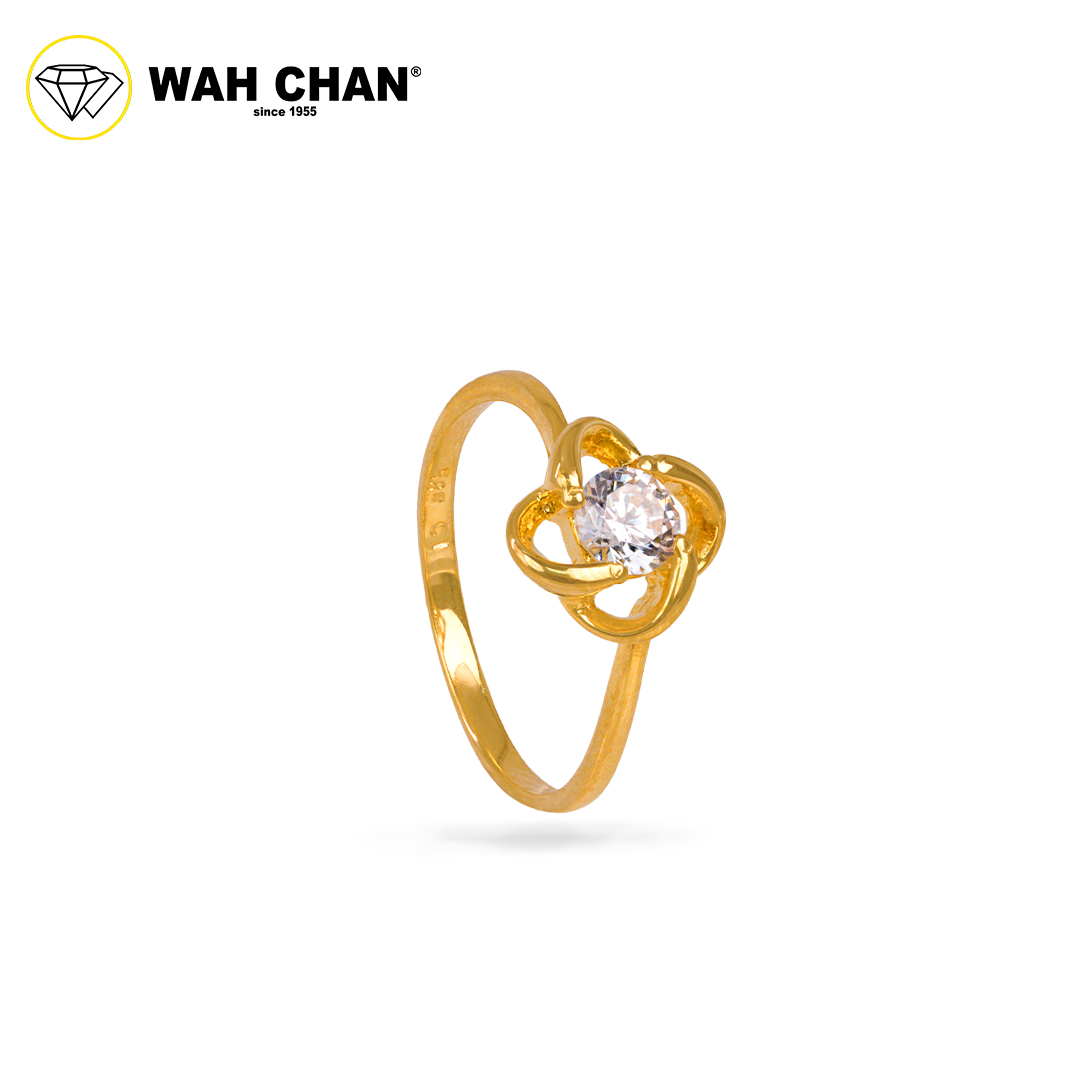 Wah Chan 585/14K Gold Ring - Cincin Zirconia WR320