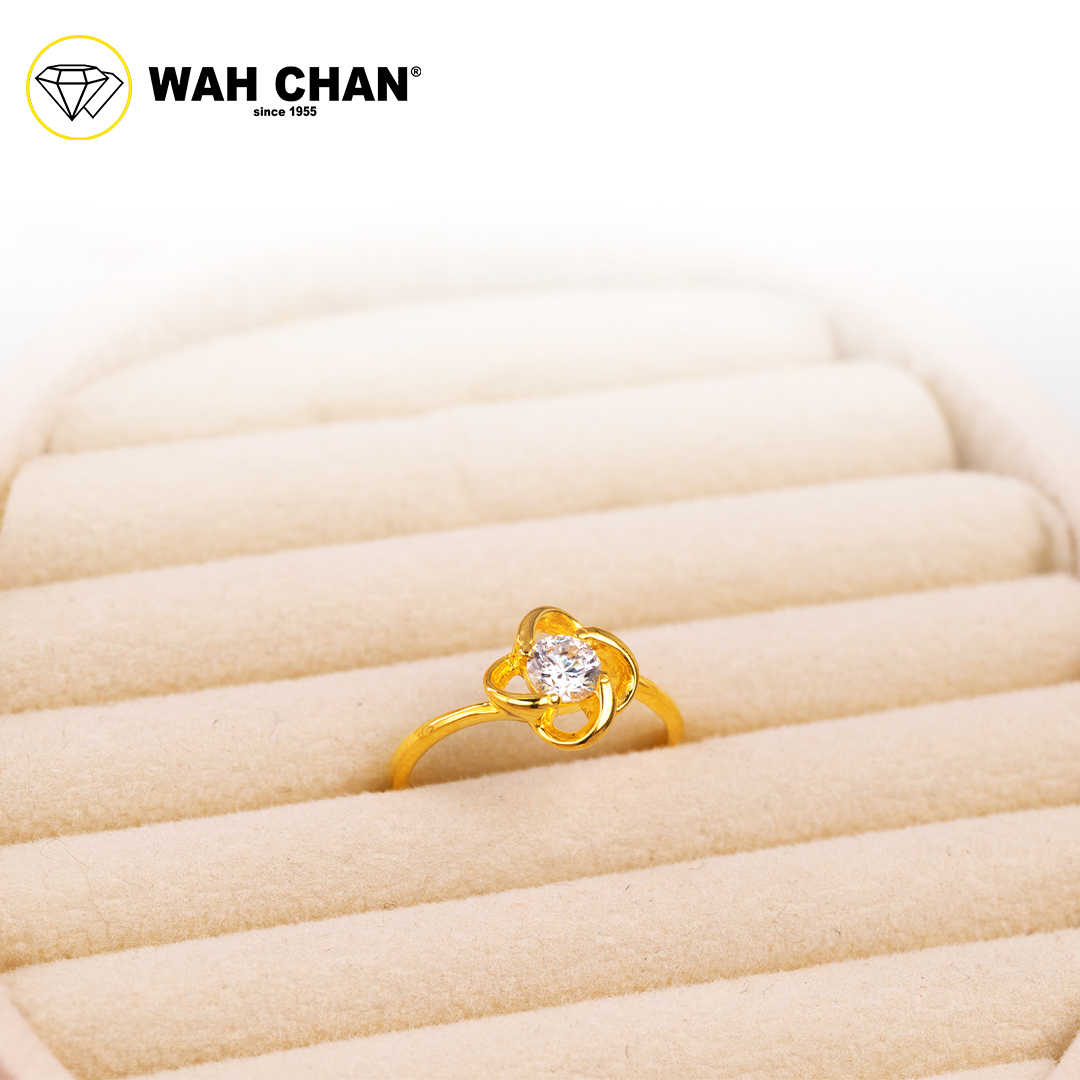 Wah Chan 585/14K Gold Ring - Cincin Zirconia WR320 - Image 2