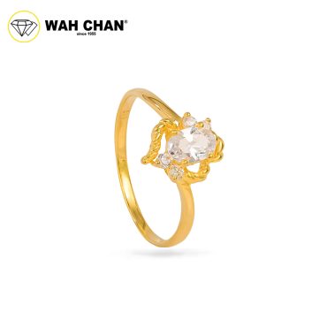 Wah Chan 585/14K Gold Ring - Cincin Zirconia WR356