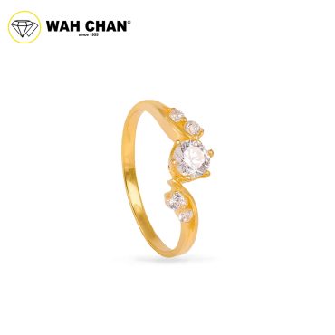 Wah Chan 585/14K Gold Ring - Cincin Zirconia WR375