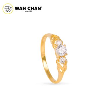 Wah Chan 585/14K Gold Ring - Cincin Zirconia WR380