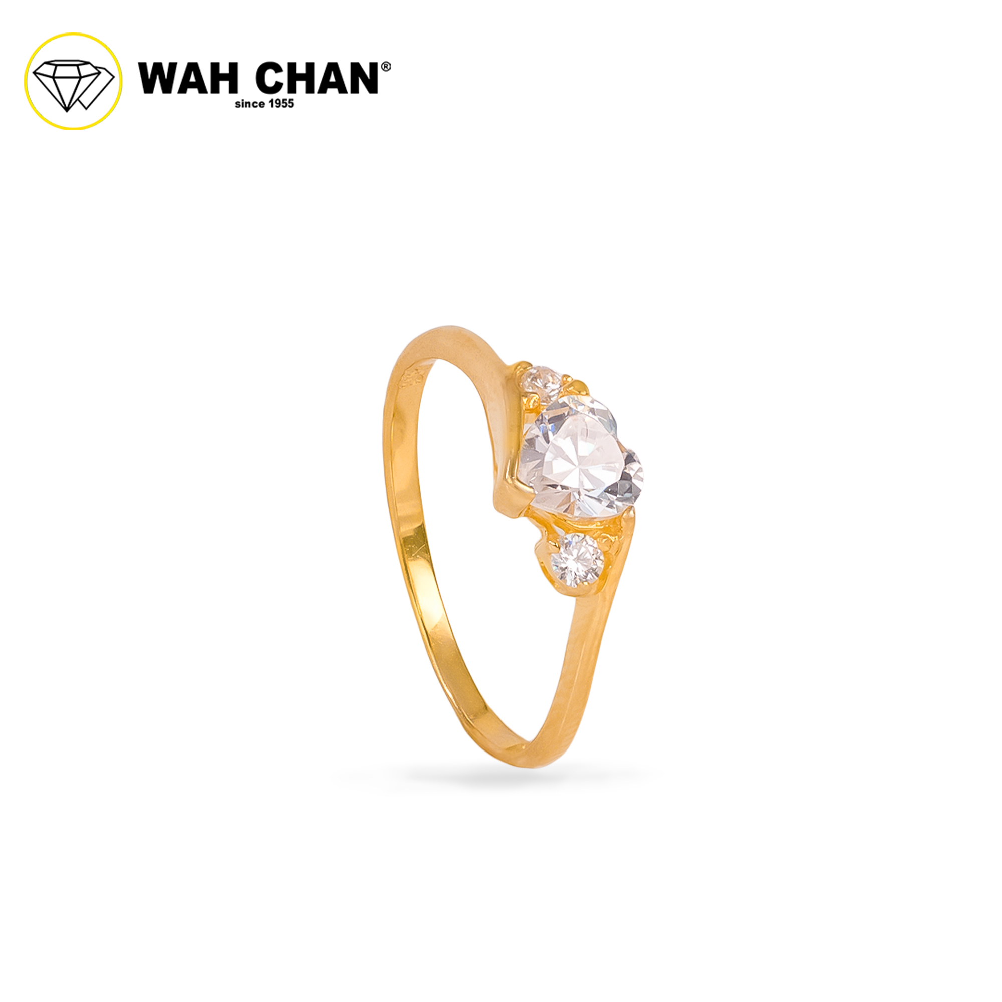 Wah Chan 585/14K Gold Ring - Cincin Zirconia WR390