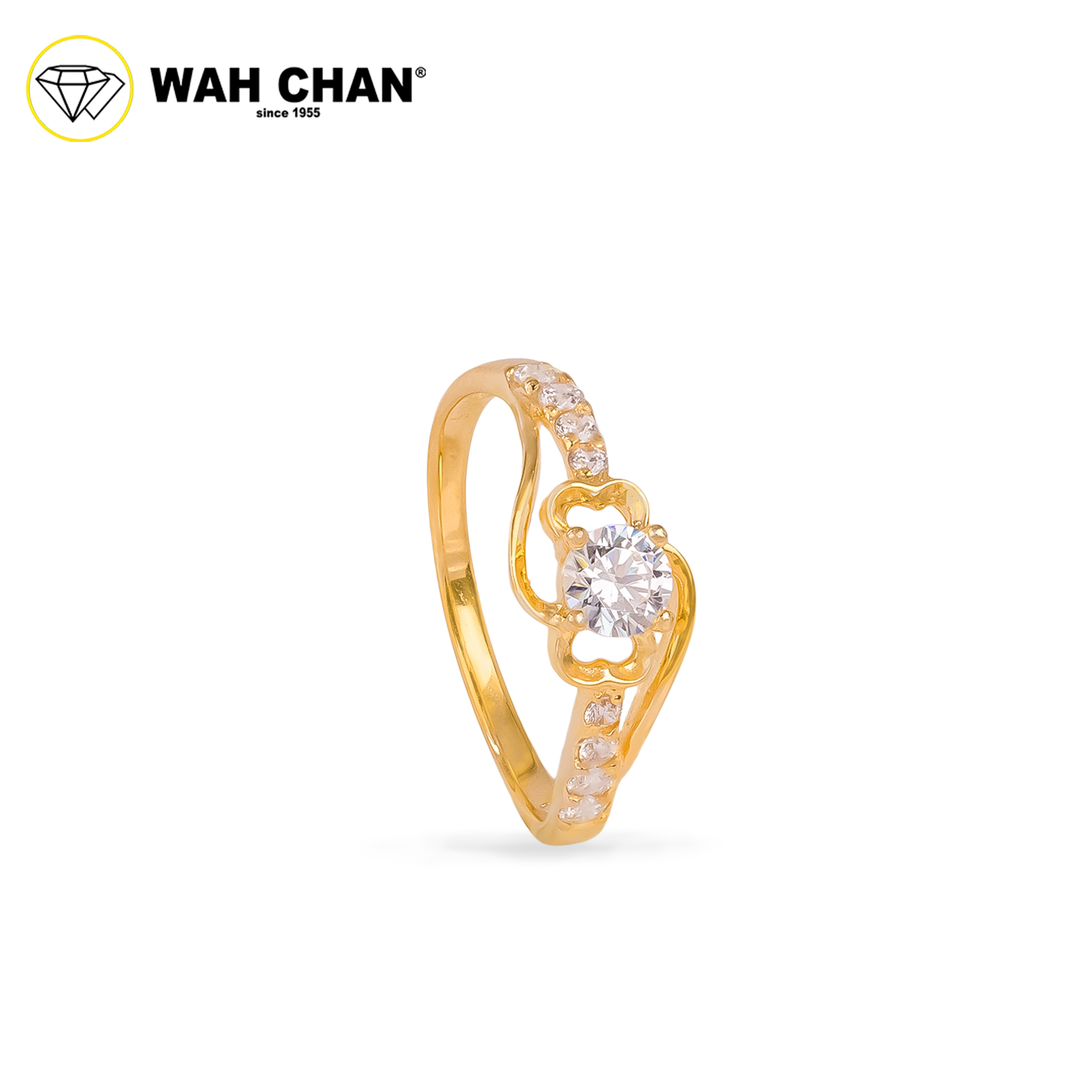 Wah Chan 585/14K Gold Ring - Cincin Zirconia WR402