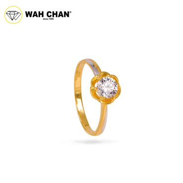 Wah Chan 585/14K Gold Ring - Cincin Zirconia WR403
