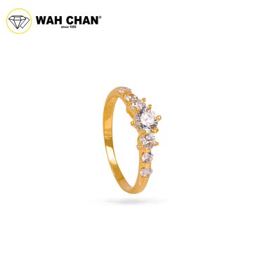 Wah Chan 585/14K Gold Ring - Cincin Zirconia WR423
