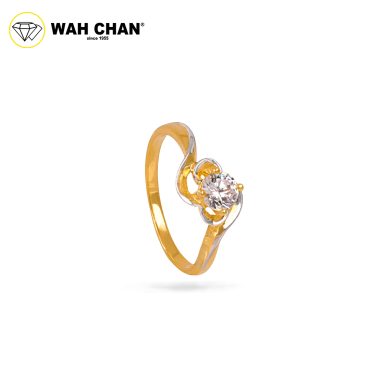 Wah Chan 585/14K Gold Ring - Cincin Zirconia WR427