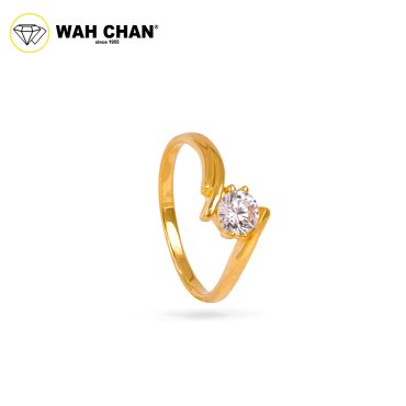 Wah Chan 585/14K Gold Ring - Cincin Zirconia WR447