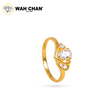Wah Chan 585/14K Gold Ring - Cincin Zirconia WR476