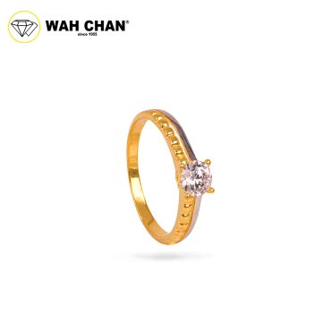 Wah Chan 585/14K Gold Ring - Cincin Zirconia WR480