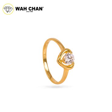 Wah Chan 585/14K Gold Ring - Cincin Zirconia WR481
