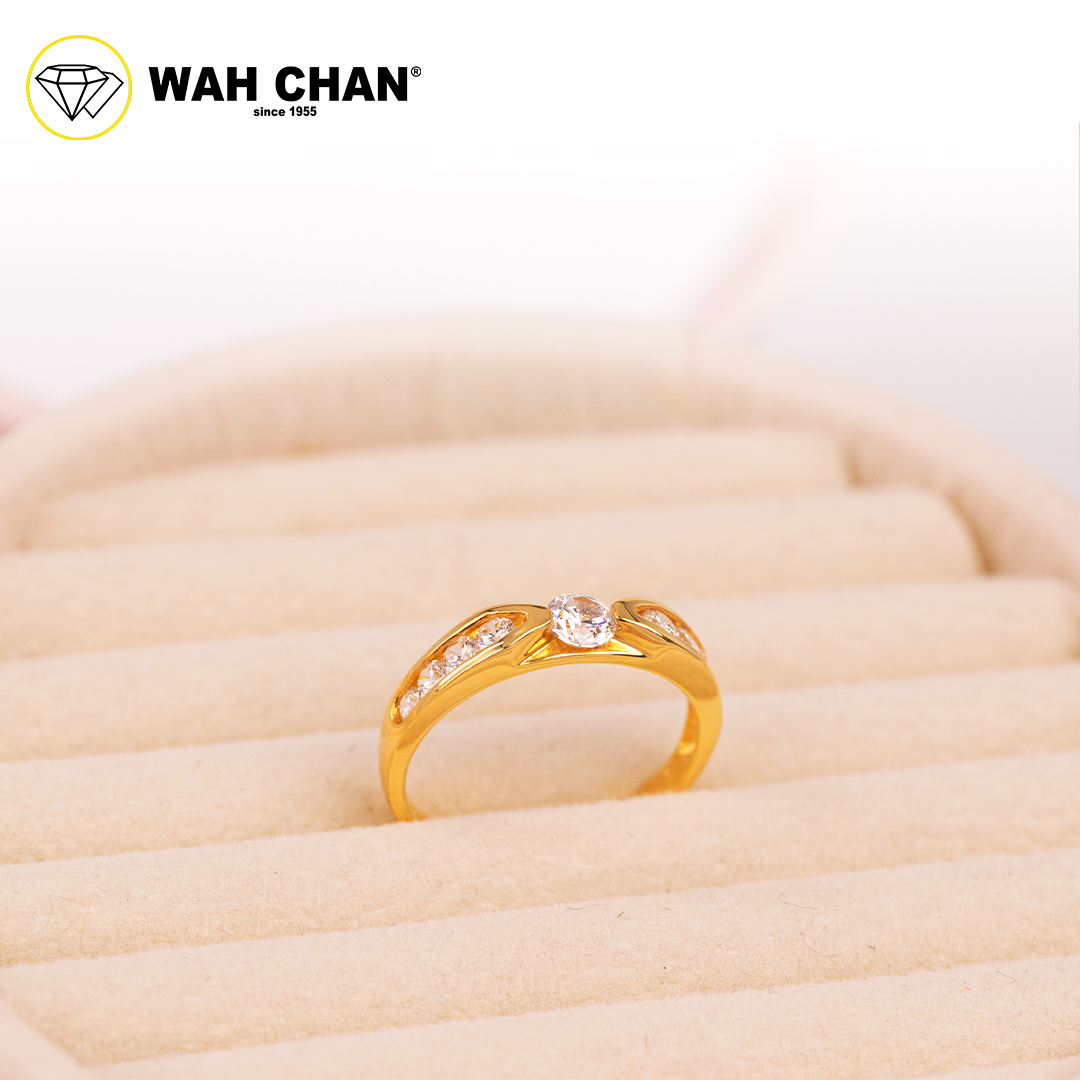 Wah Chan 585/14K Gold Ring - Cincin Zirconia WR500 - Image 2