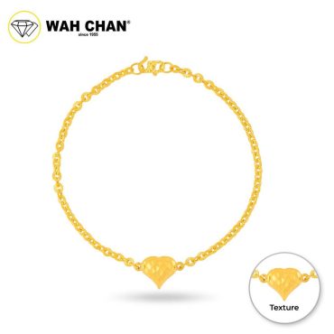 WAH CHAN 916 Gold Bracelet - Gelang Matahari Love Gemuk OSB1359
