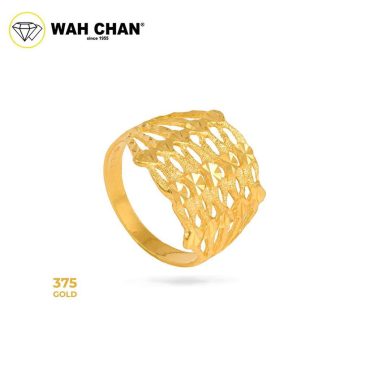 WAH CHAN 375 Gold Ring - Cincin KLCC 9KR001