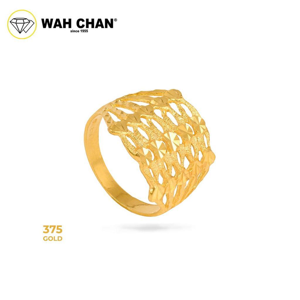 WAH CHAN 375 Gold Ring - Cincin KLCC 9KR001