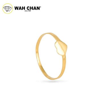 WAH CHAN 375 Gold Ring - Cincin Minimalist Love 9KR008