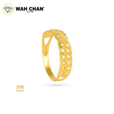 WAH CHAN 375 Gold Ring - Cincin Kait Pasir 9KR005