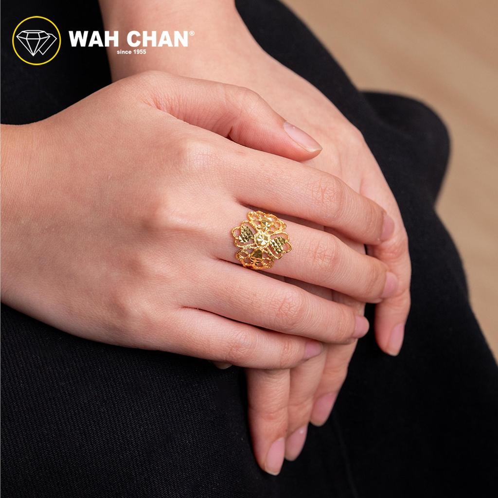 WAH CHAN 375 Gold Ring - Cincin Bunga 9KR003 - Image 5
