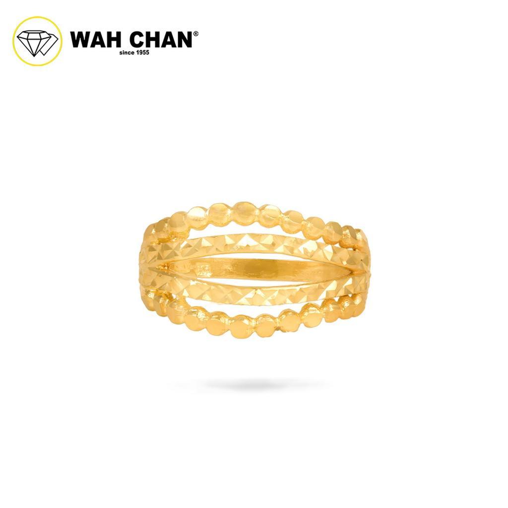 WAH CHAN 375 Gold Ring - Cincin Beaded Layer 9KR004 - Image 2