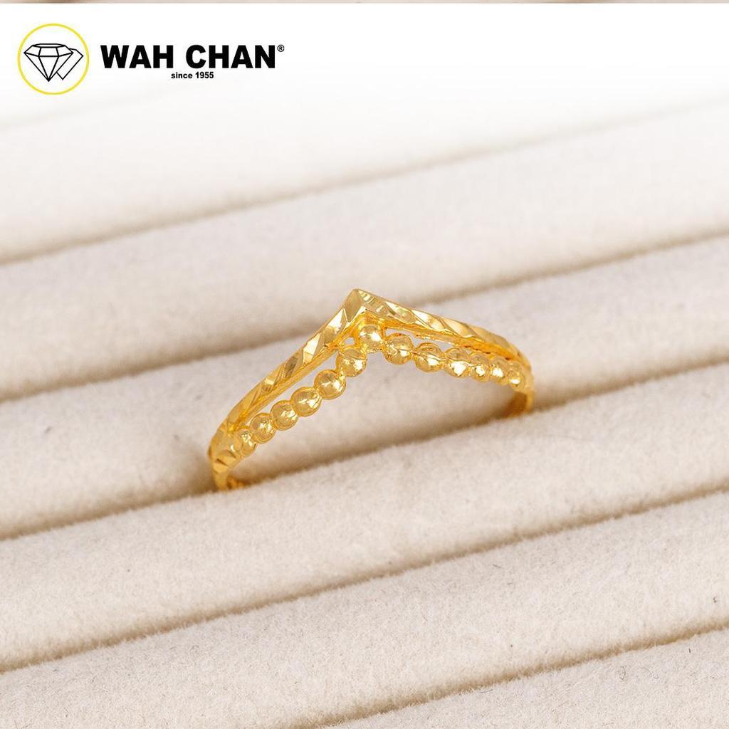 WAH CHAN 375 Gold Ring - Cincin V 9KR007 - Image 3