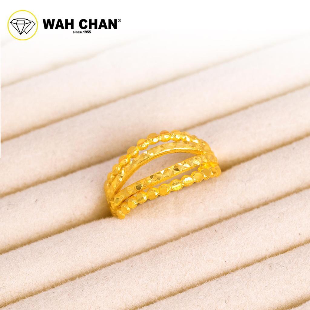 WAH CHAN 375 Gold Ring - Cincin Beaded Layer 9KR004 - Image 4