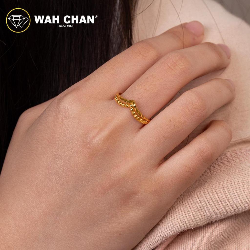 WAH CHAN 375 Gold Ring - Cincin V 9KR007 - Image 4