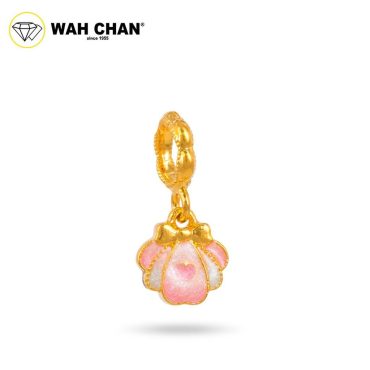 WAH CHAN 916 Gold Pendant - Bow Seashell OSP1405