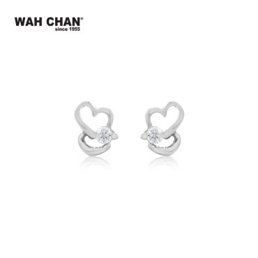 WAH CHAN 9K White Gold Diamond Earrings E3K00405-A01