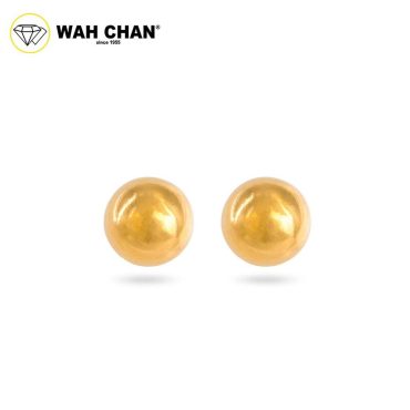 WAH CHAN 916 Gold Earrings - Classic Plain Earrings OSE1161 (M)