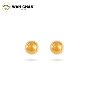 WAH CHAN 916 Gold Earrings - Classic Plain Earrings OSE1162