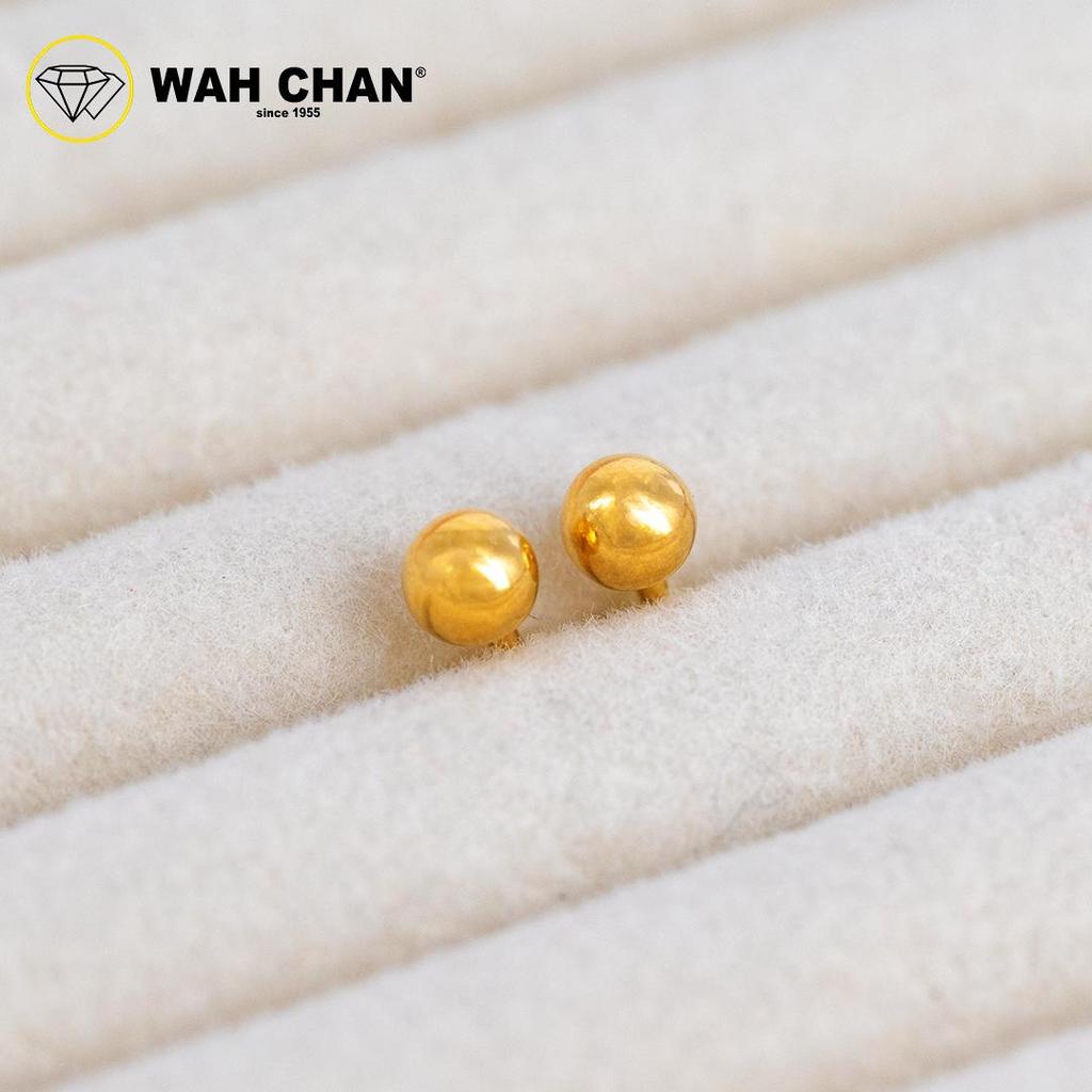 WAH CHAN 916 Gold Earrings - Classic Plain Earrings OSE1162 - Image 4