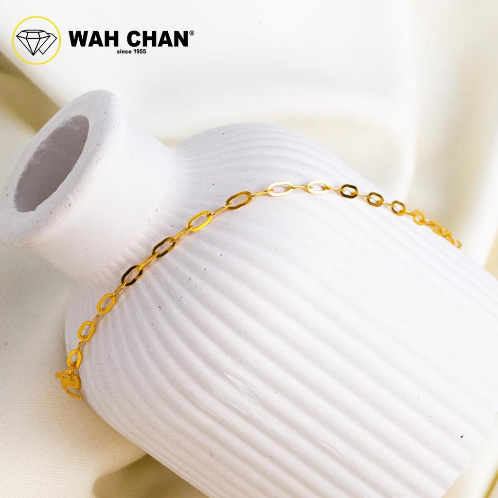 WAH CHAN 916 Gold Bracelet - Rantai Tangan Mini Paperclip OSB1362 - Image 4