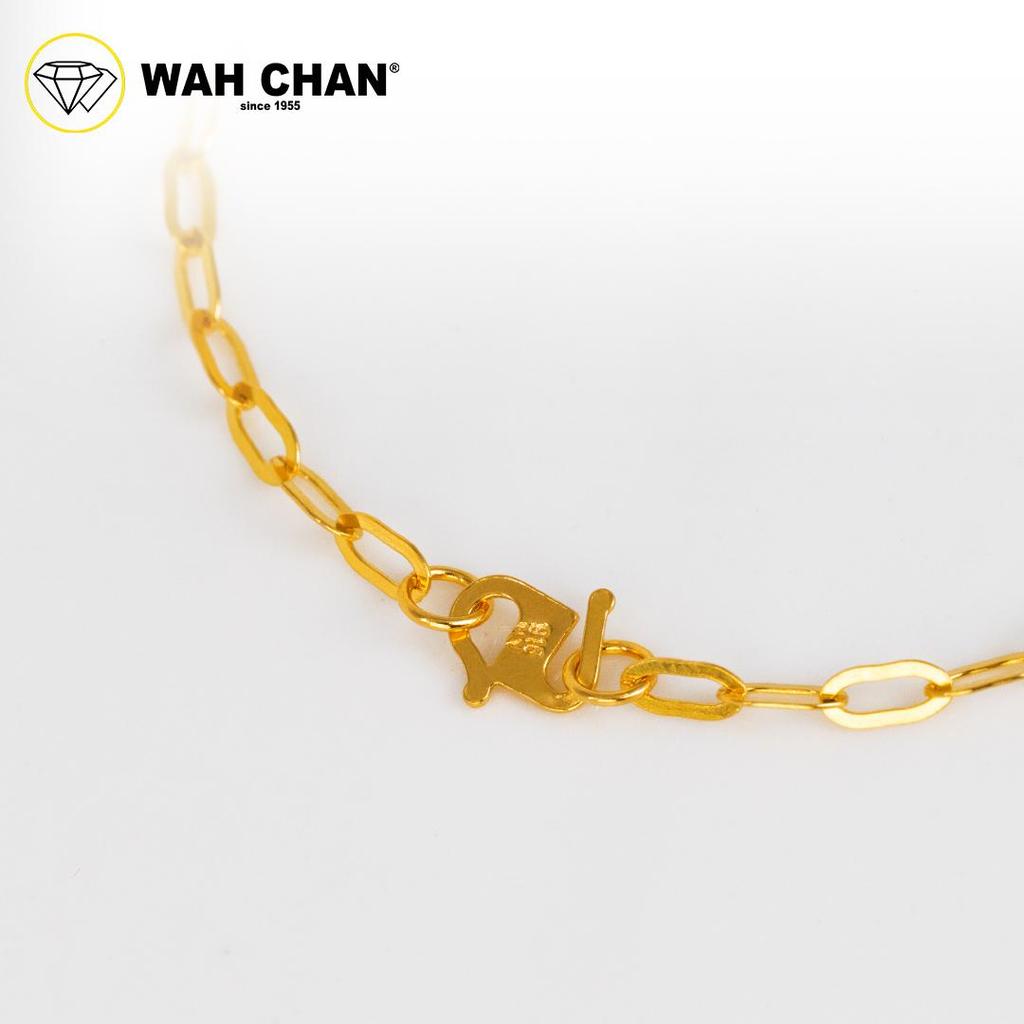WAH CHAN 916 Gold Bracelet - Rantai Tangan Mini Paperclip OSB1362 - Image 5