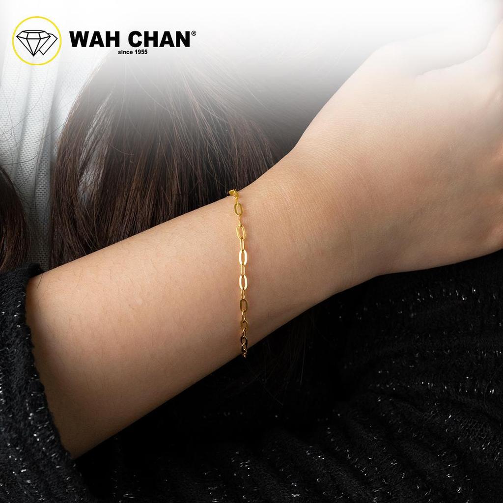 WAH CHAN 916 Gold Bracelet - Rantai Tangan Mini Paperclip OSB1362 - Image 6