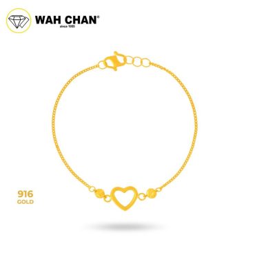 WAH CHAN 916 Gold Bracelet - Gelang Love Boba OSB1363