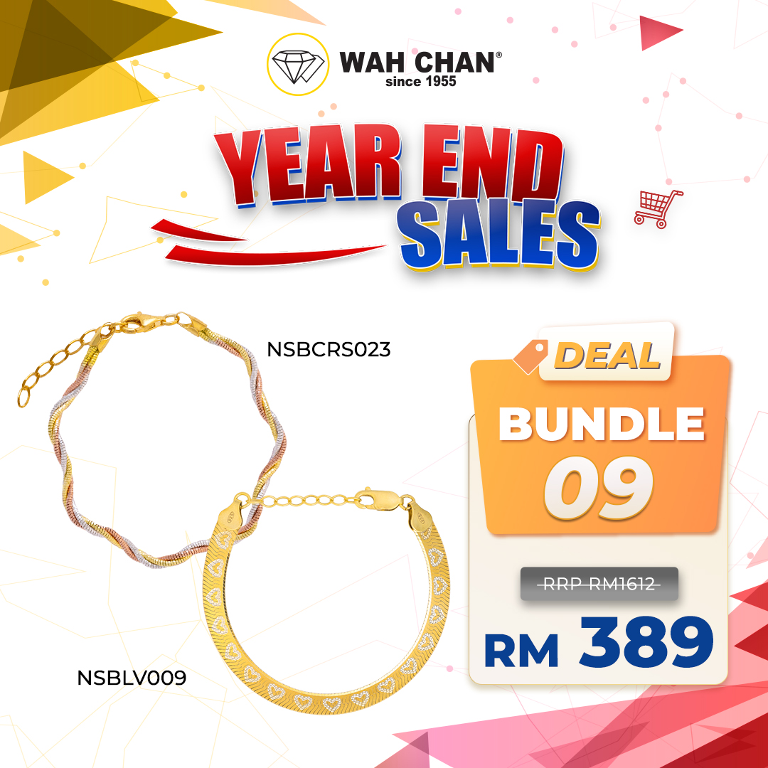 WAH CHAN S925 Sterling ITALIAN Silver Bracelet Bundle Deals 09 - NSBLV009 + NSBCRS023