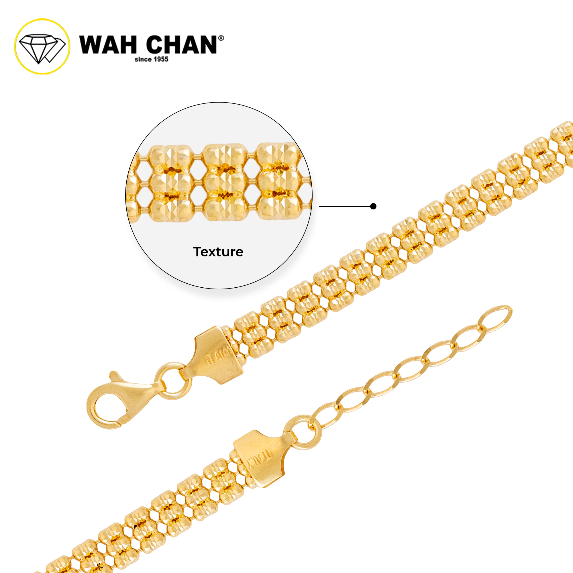 WAH CHAN S925 Sterling ITALIAN Silver Bracelet Bundle Deals 10 - NSBKRZ005 + NSBCRS020 - Image 5