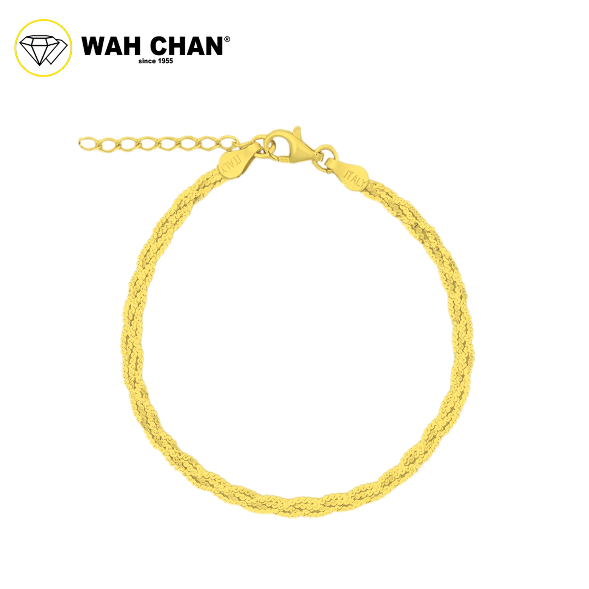WAH CHAN S925 Sterling ITALIAN Silver Bracelet Bundle Deals 10 - NSBKRZ005 + NSBCRS020 - Image 2