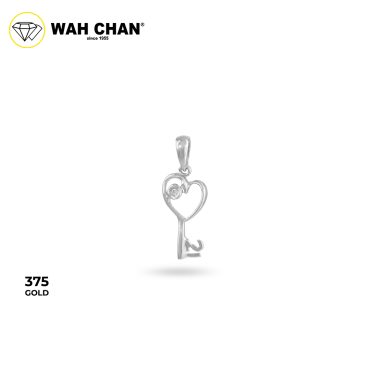 WAH CHAN 9K White Gold Diamond Pendant (P3K01183-A01)
