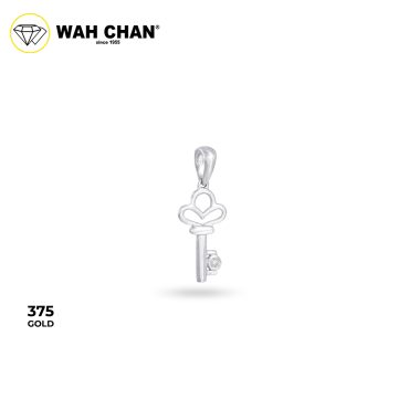 WAH CHAN 9K White Gold Diamond Pendant (P3K01371-A01)
