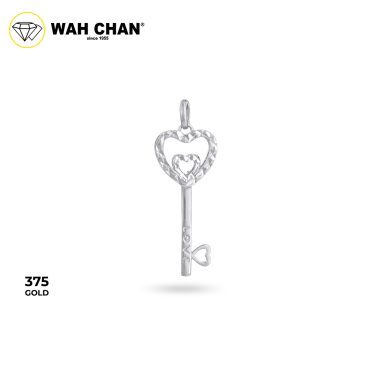 WAH CHAN 9K White Gold Pendant (PK01390-A01)