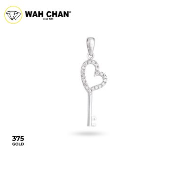 WAH CHAN 9K White Gold Diamond Pendant (PLK01677-B01)