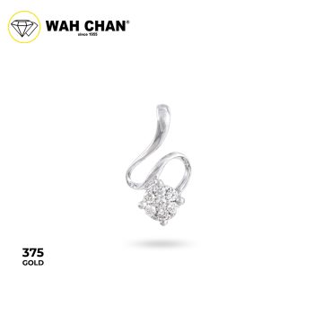 WAH CHAN 9K White Gold Diamond Pendant (PLK01716-A01)