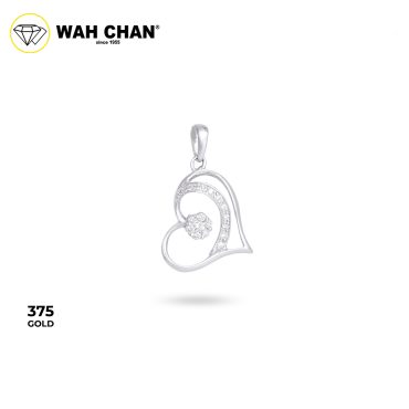 WAH CHAN 9K White Gold Diamond Pendant (PLK01740-A02)